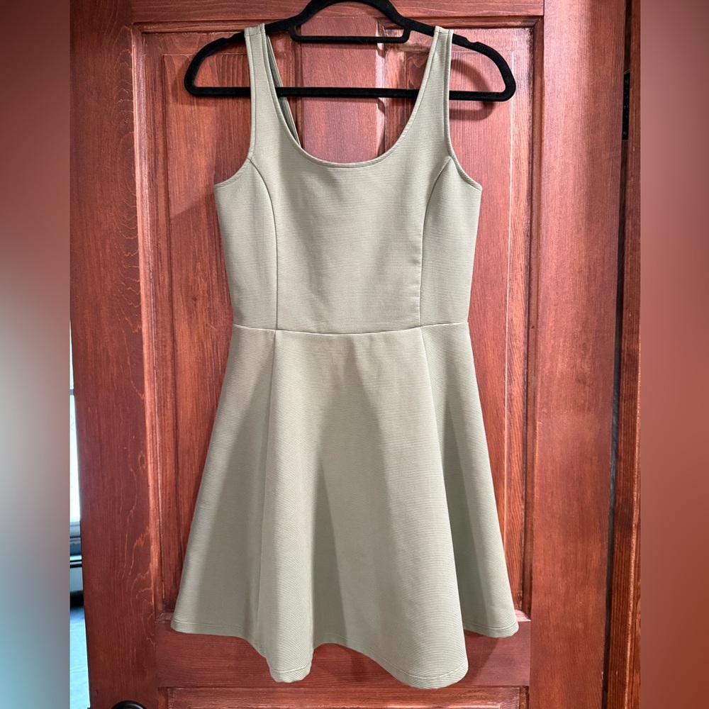H&M Divided sage green skater dress, size 6